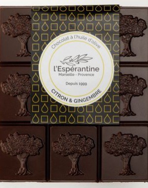 Espérantine - Lemon and ginger chocolate bar